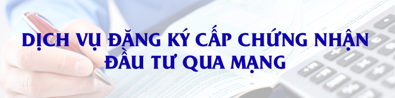 cấp chứng nhận đầu tư qua mạng